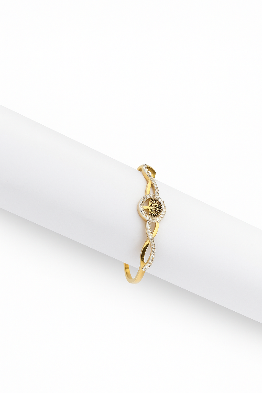 Stainless Steel Bracelet Tree Of Life Gold Color