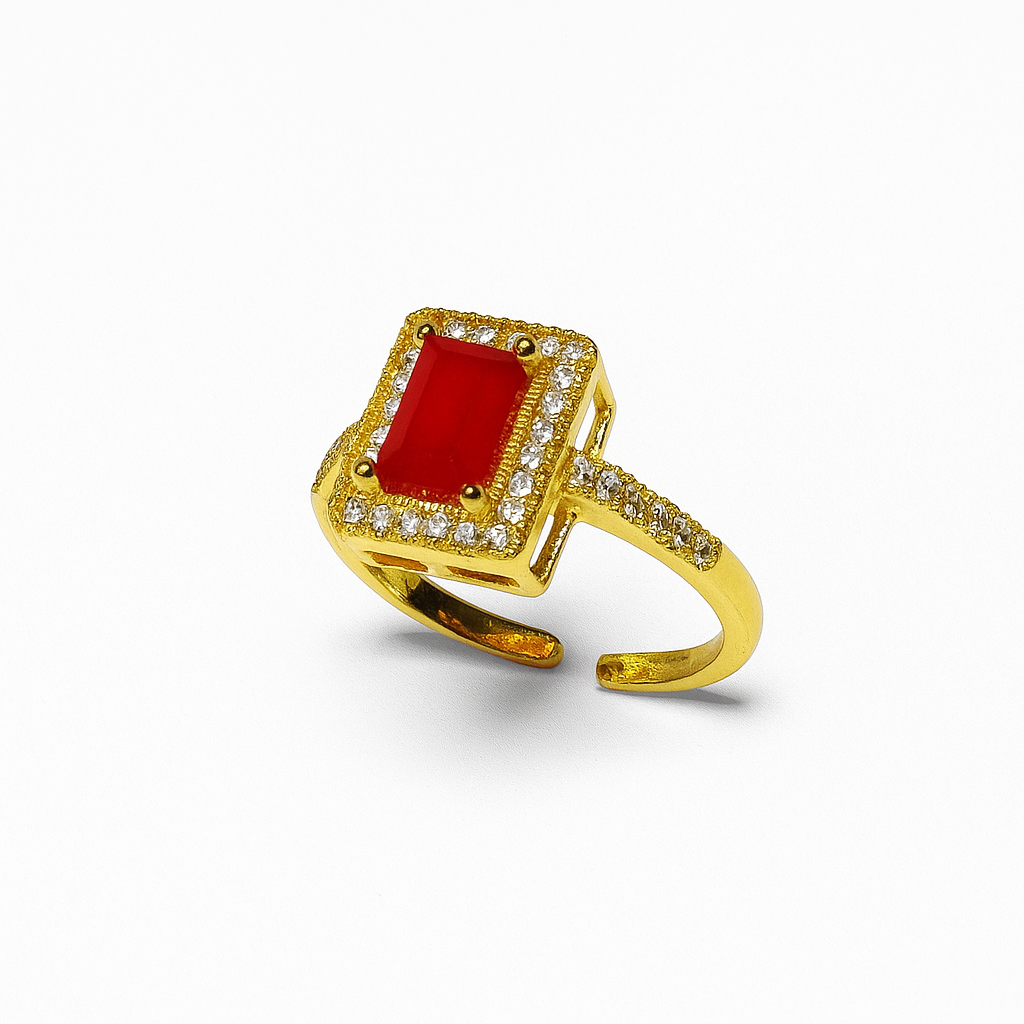 Crimson Royale Adjustable Ring