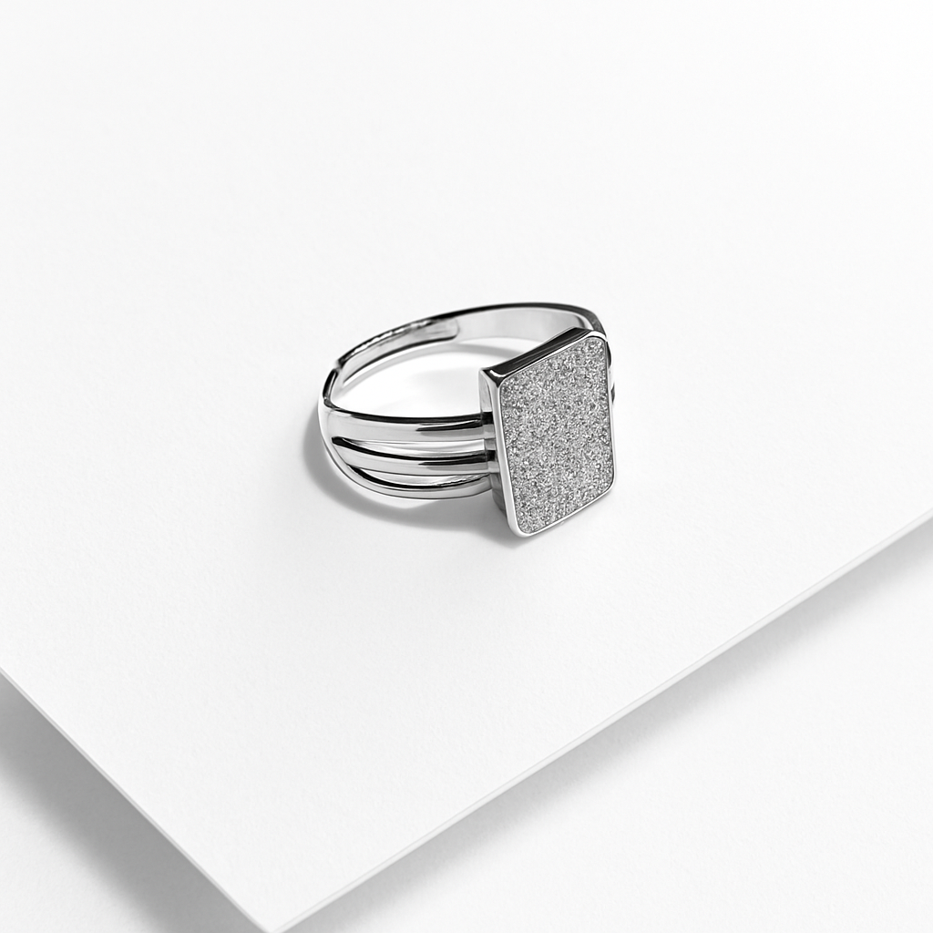 Stellar Grid Silver Ring