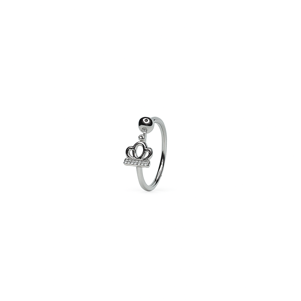 Crown Sterling Silver Open Ring