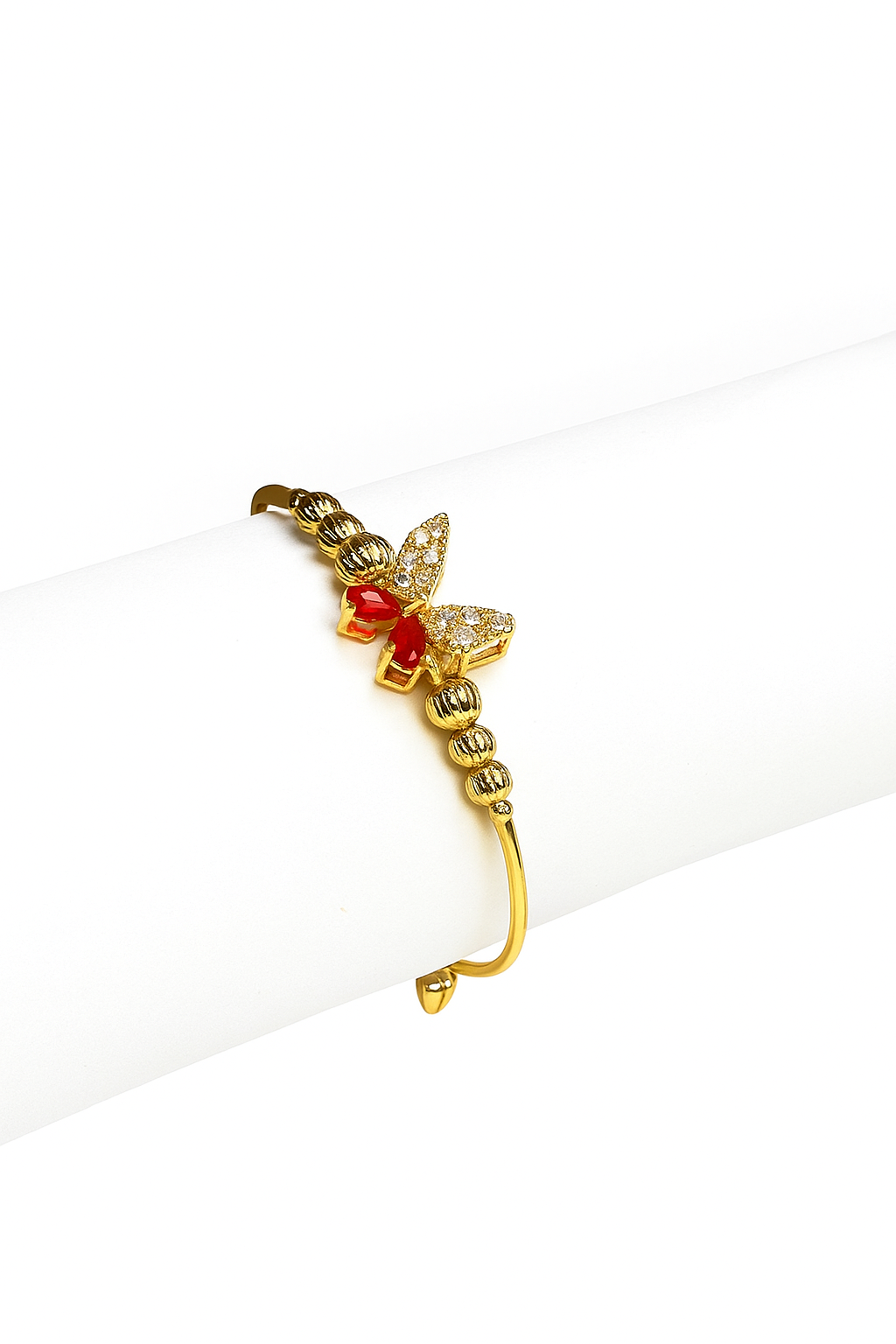 Butterfly Design Gold Plated Crystal Stones Bracelet