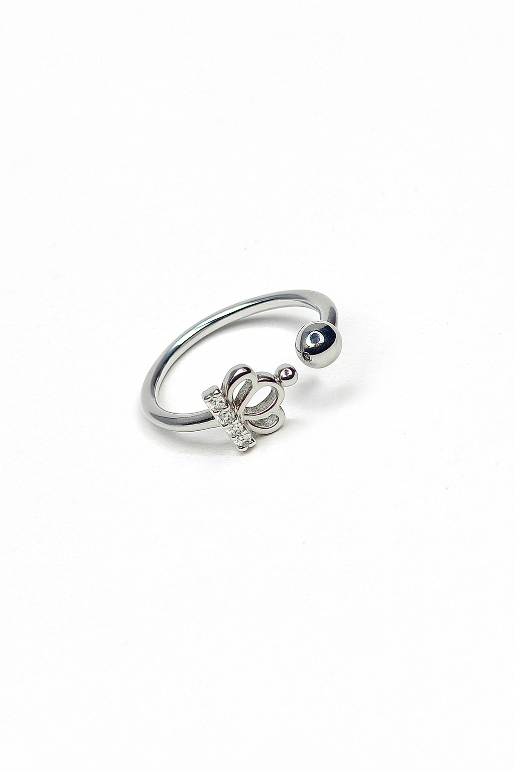Crown Sterling Silver Open Ring