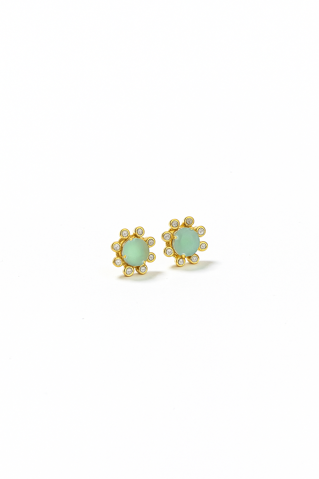 Mint green small studs Earrings