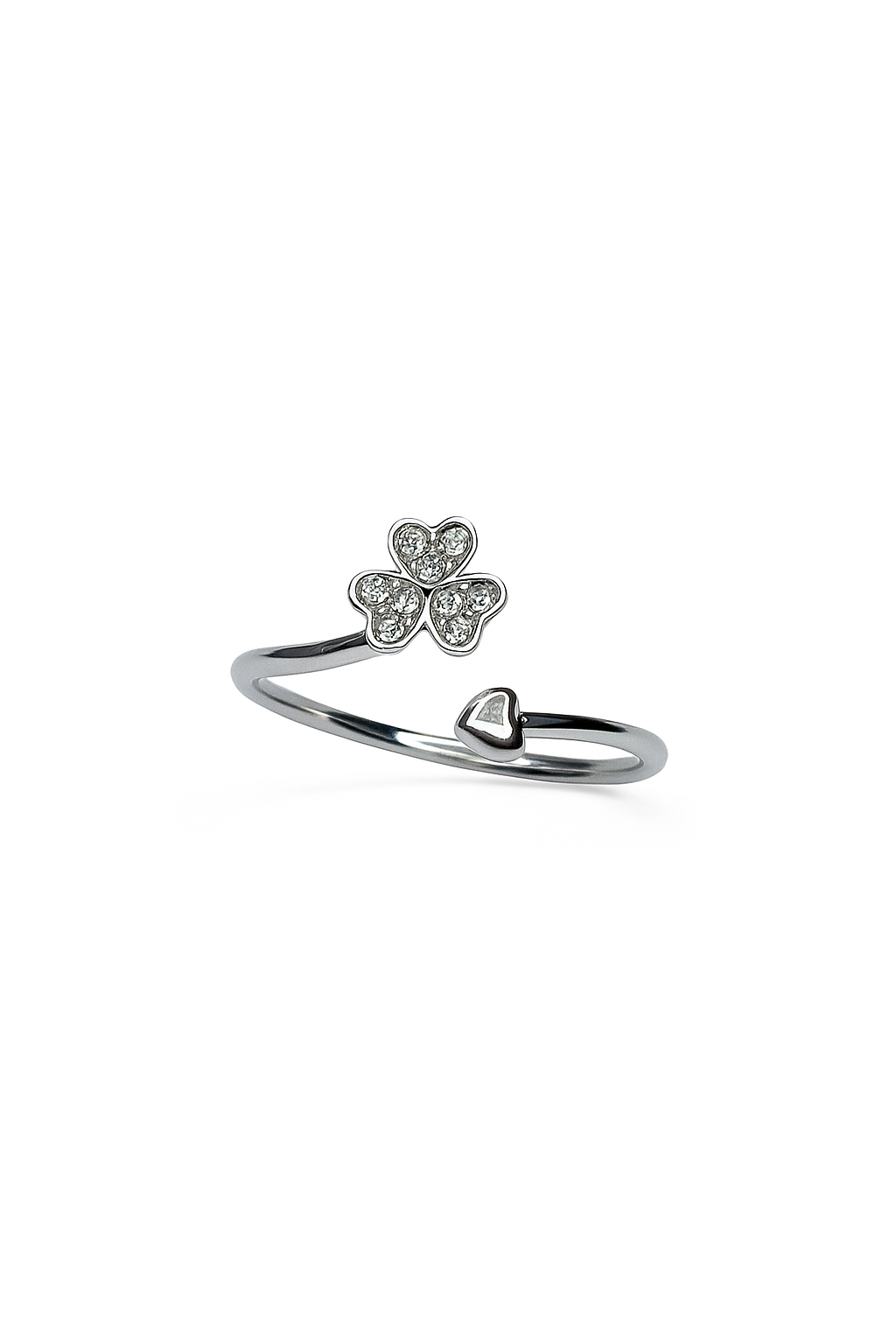 Sterling Silver Classic Flower Open Ring